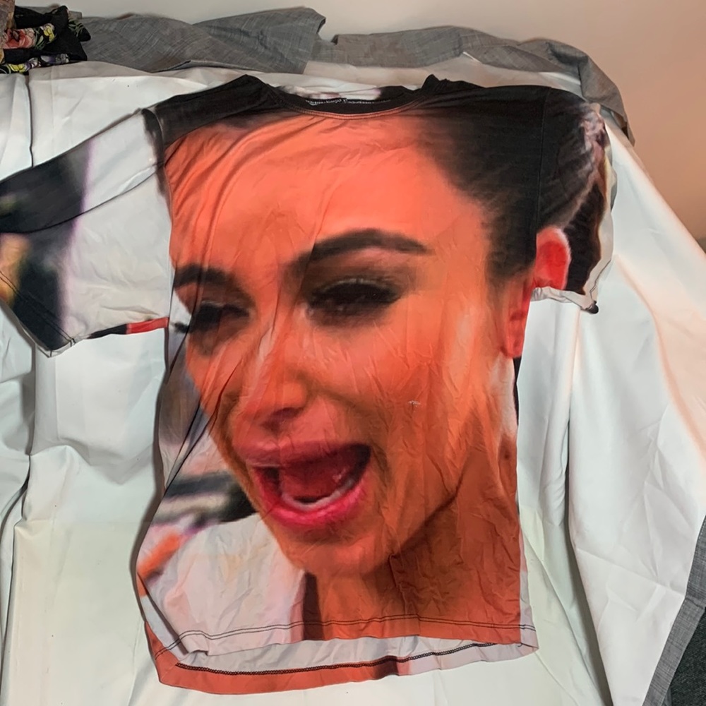 Kim Kardashian Crying T-shirt Printed on entire shirt - funny